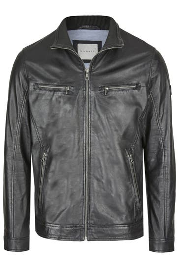 BUGATTI Lederjacke BUAURELIO Schwarz