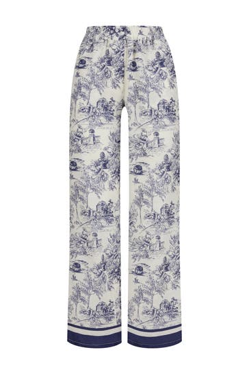 NICOWA Stoffhose JALIKO BLUE Loose Fit