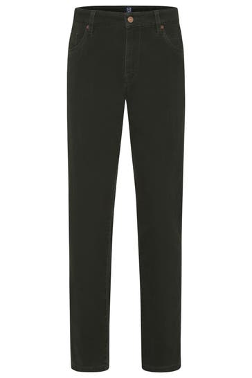 MEYER Chino dunkelgrün Slim