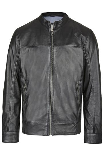 BUGATTI Lederjacke BUBENITO Schwarz