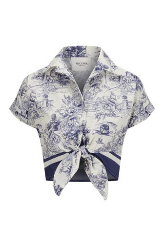 NICOWA Casual-Bluse PLICALO BLUE