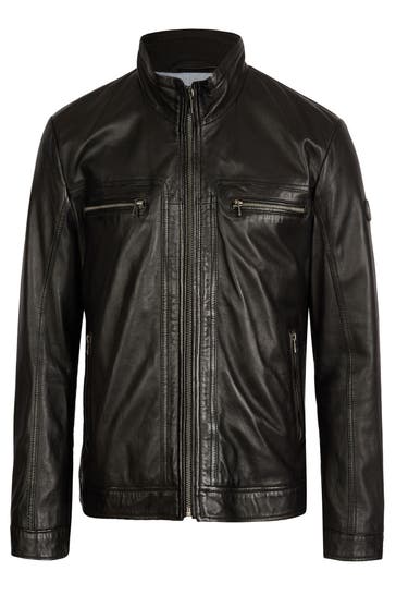 BUGATTI Lederjacke BUMATTI Schwarz