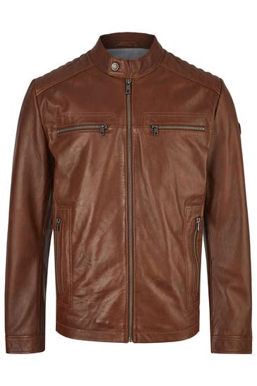BUGATTI Lederjacke BUALBERTO Cognac