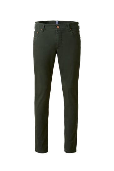 MEYER Chino M5 Five Pocket dunkelgrün Straight