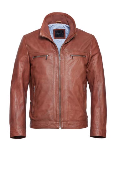 BUGATTI Lederjacke BUMATTI Cognac