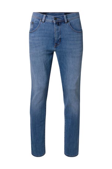 PIERRE CARDIN Jeans Dijon light blue used buffies Straight