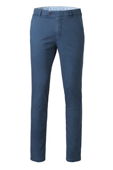 MEYER Chino New York 1-5074 Jeansblau Straight