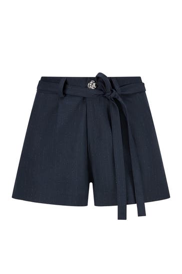 NICOWA Short CARLAWO NAVY PINSTRIPE Slim