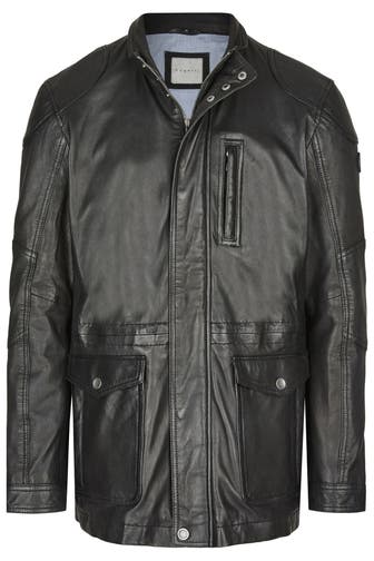 BUGATTI Lederjacke BUANDIAMO Schwarz
