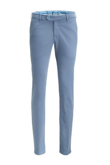 MMX Chino Chinohose Lupus atmungsaktiv blau Slim