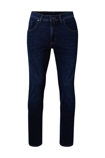 PIERRE CARDIN Jeans Dijon dark blue used buffies Straight