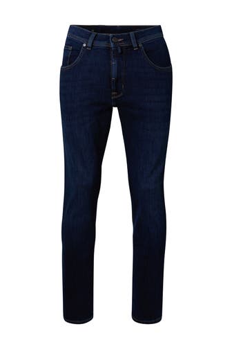 PIERRE CARDIN Jeans Dijon dark blue used buffies Straight