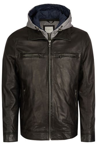 BUGATTI Lederjacke BUAURELINO Schwarz