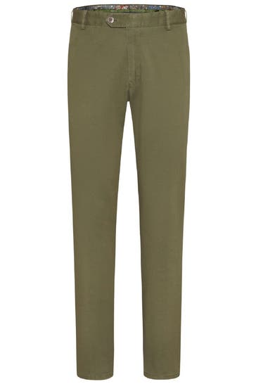 MEYER Chino Oslo grün Straight