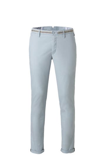 MMX Chino MICRO STRUCTURE BAUMWOLL CHINO light_blue Slim