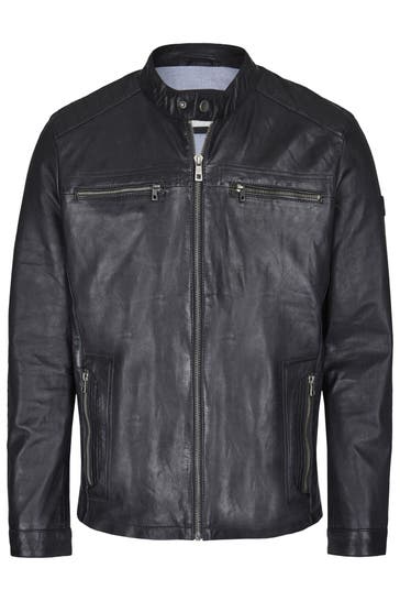 BUGATTI Lederjacke BUALBERTO Schwarz