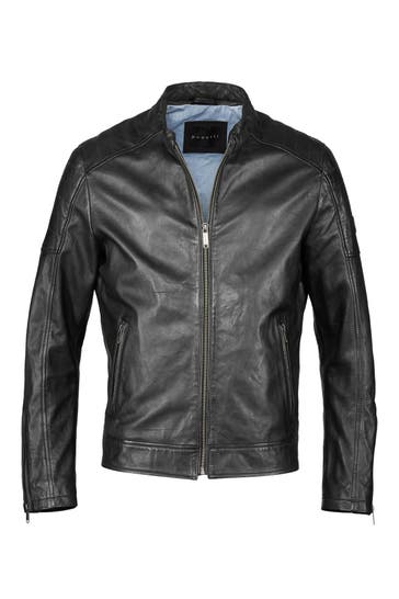 BUGATTI Lederjacke BULUIGI Schwarz