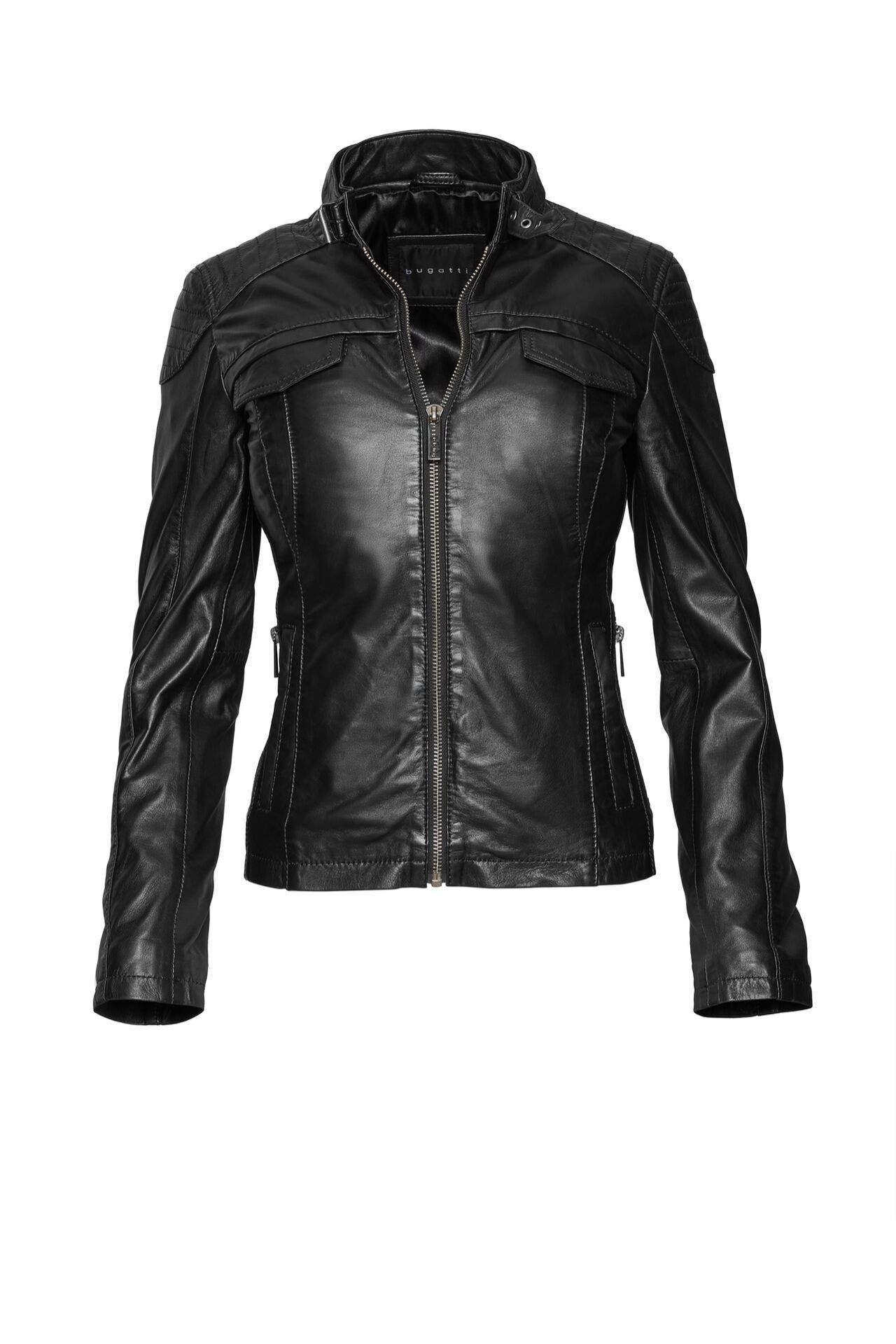 BUGATTI Lederjacke black, Bild 1