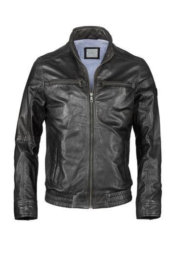 BUGATTI Lederjacke BUSASCHA Schwarz