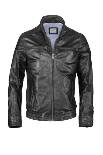 BUGATTI Lederjacke BUSASCHA Schwarz