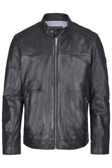 BUGATTI Lederjacke BUCLAUDIO Schwarz