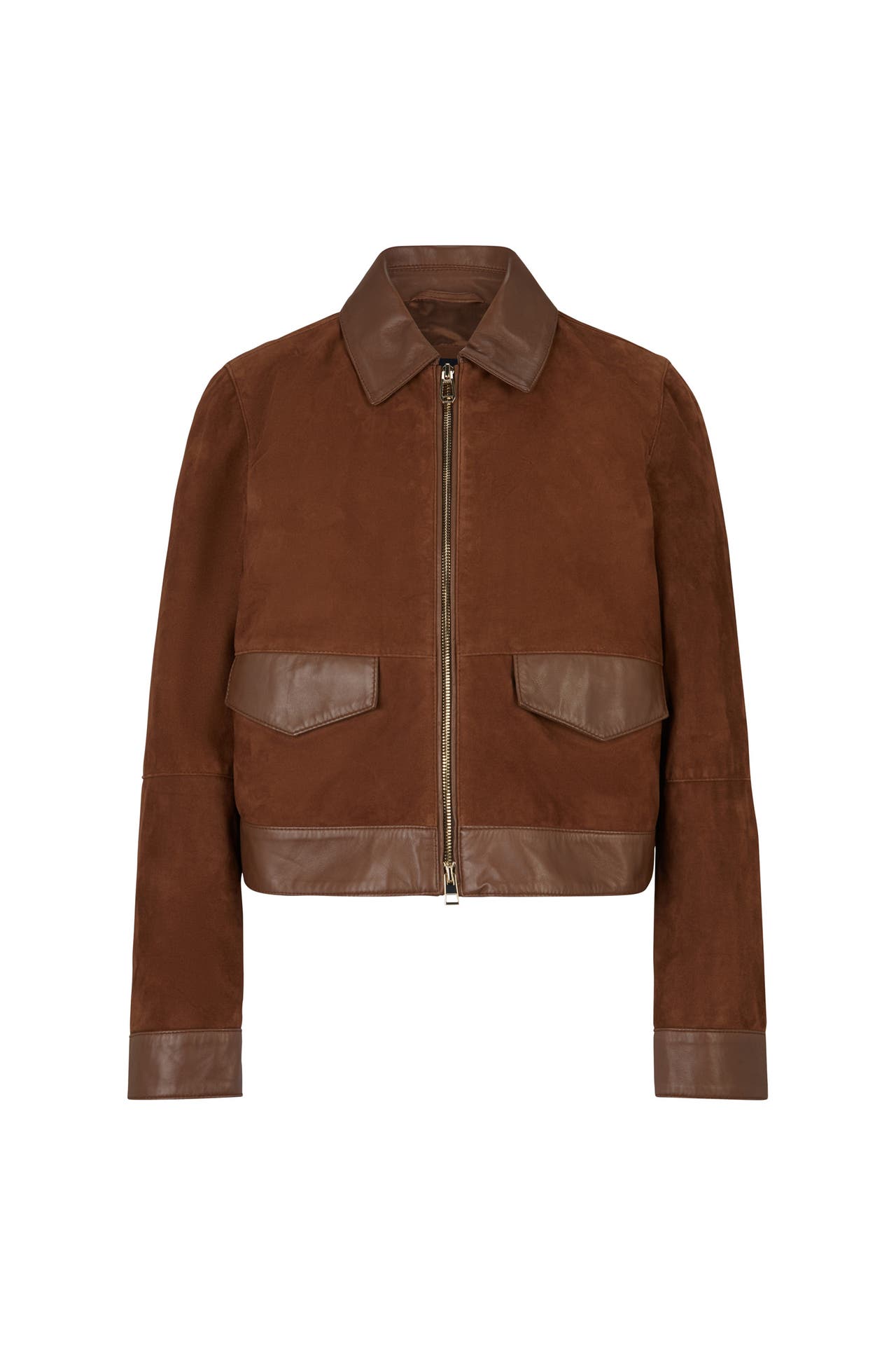 JOOP! Lederjacke Velours-Lederjacke in Braun braun, Bild 1