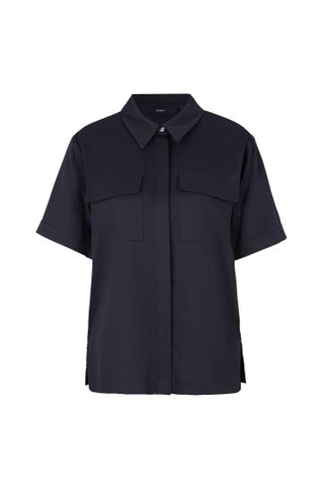 JOOP! Blusenshirt Hemdbluse in Beige navy