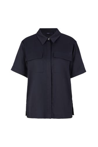 JOOP! Blusenshirt Hemdbluse in Beige navy