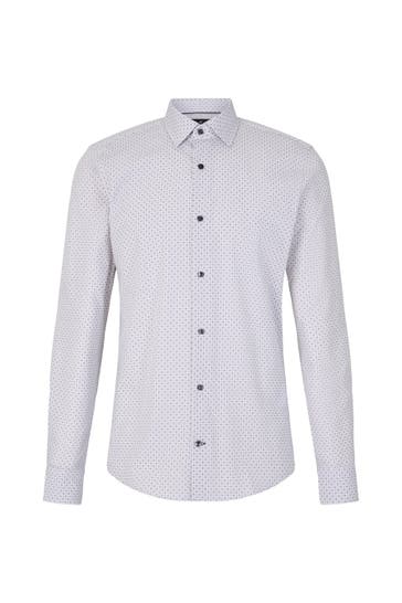 JOOP! Business-Hemd Pit weiß/lila Slim Fit