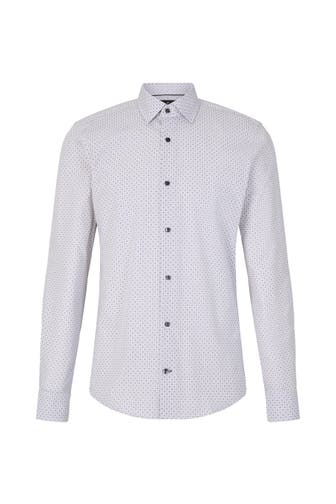 JOOP! Business-Hemd Pit weiß/lila Slim Fit