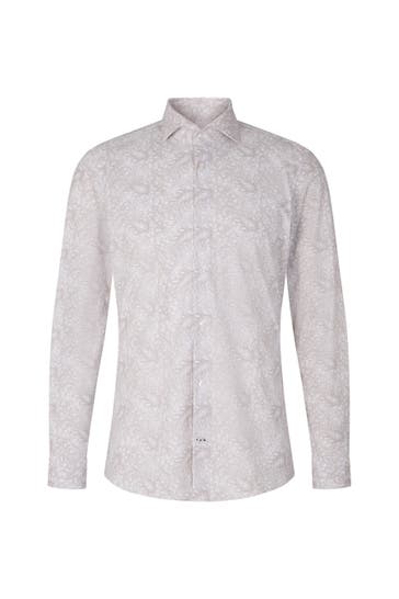 JOOP! Hemd Pai weiß/beige gemustert Slim Fit