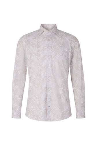 JOOP! Hemd Pai weiß/beige gemustert Slim Fit