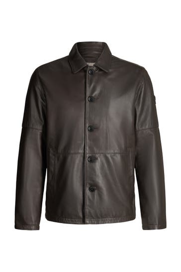 JOOP! Lederjacke Aram dunkelbraun