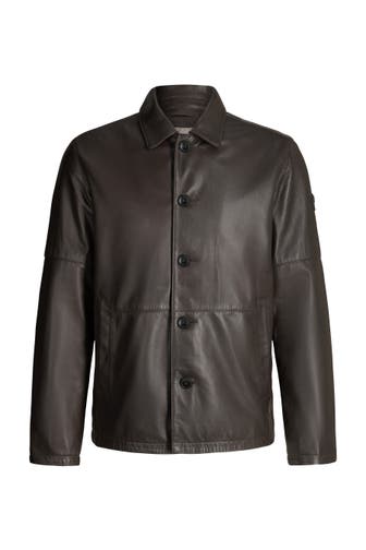 JOOP! Lederjacke Aram dunkelbraun