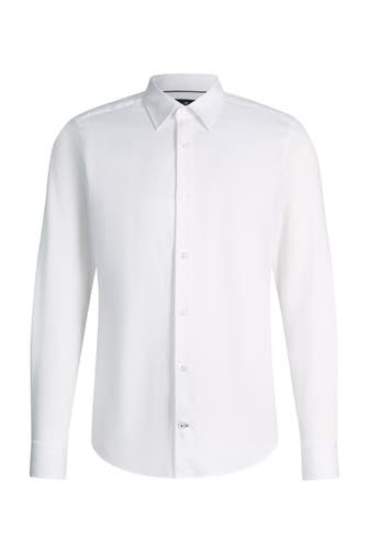 JOOP! Business-Hemd Pierce weiß gemustert Slim Fit
