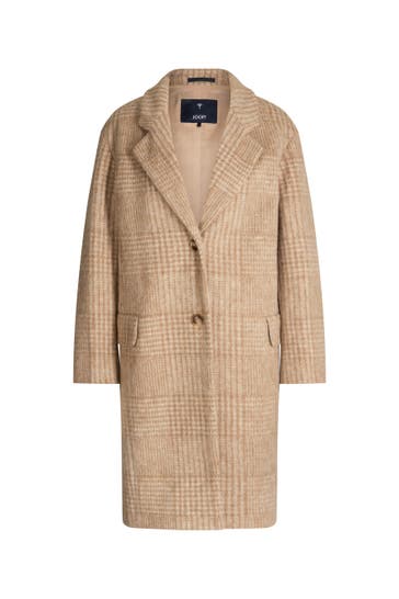 JOOP! Wollmantel Mantel beige gemustert