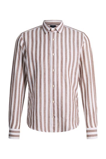 JOOP! Business-Hemd Pit braun Slim Fit