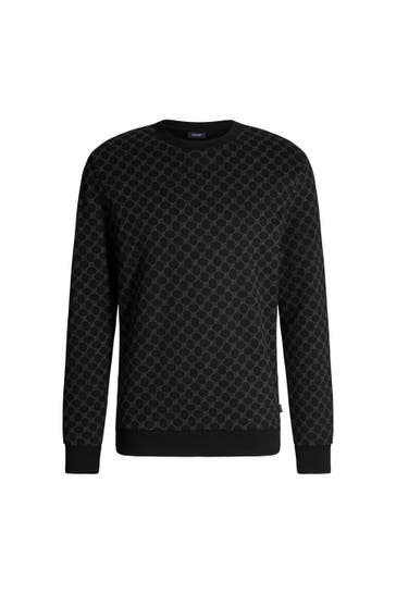 JOOP! Sweatshirt Theo schwarz gemustert