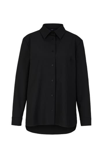 JOOP! Blusenshirt Hemdbluse in Schwarz schwarz