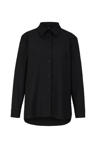JOOP! Blusenshirt Hemdbluse in Schwarz schwarz