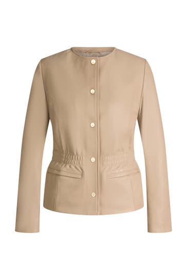 JOOP! Lederjacke Linda beige