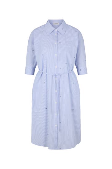 JOOP! Casual-Bluse Dua hellblau/weiß