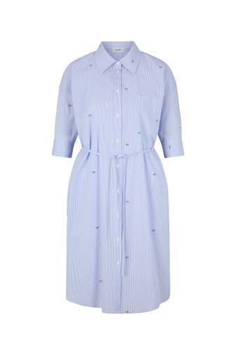 JOOP! Casual-Bluse Dua hellblau/weiß
