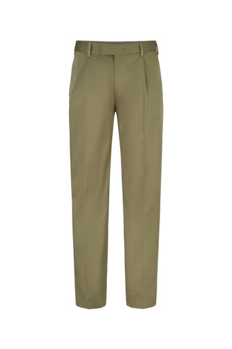 JOOP! Stoffhose Baumwoll-Baukasten-Hose Bennet in Beige oliv Slim