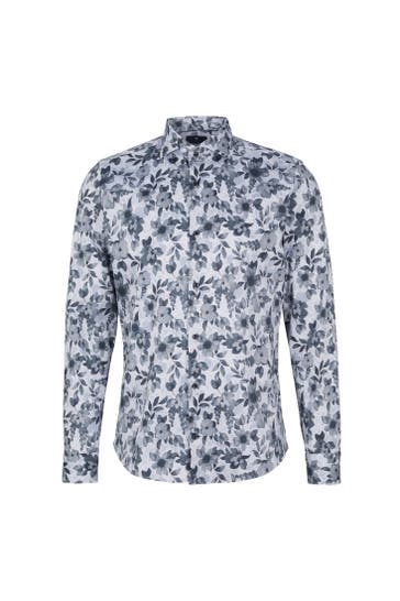 JOOP! Casual-Hemd Pai grau/offwhite Slim Fit