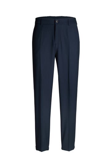 JOOP! Business-Hose River dunkelblau gemustert Straight