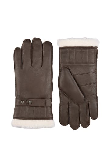 JOOP! Handschuhe Lederhandschuhe dunkelbraun