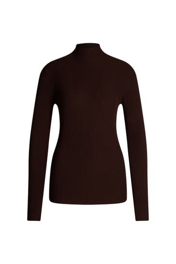 JOOP! Pullover Rollkragenpullover dunkelbraun