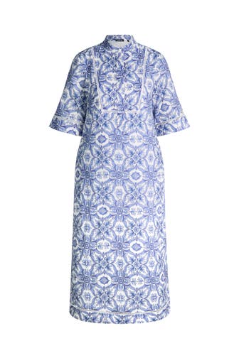 JOOP! Casual-Kleid Desa weiß/blau gemustert