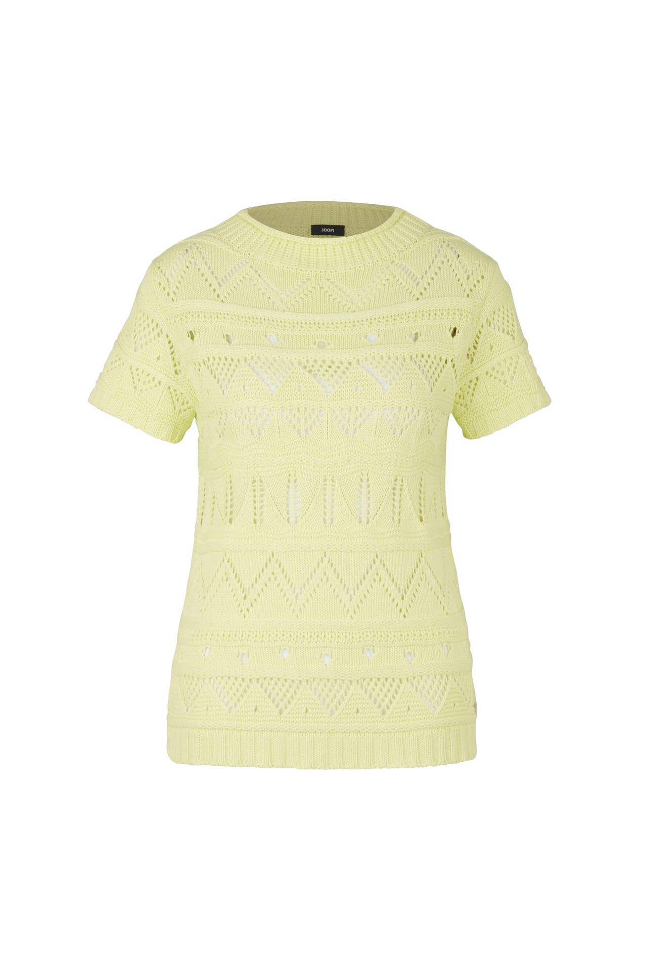 JOOP! Strick-Pullover in Offwhite lemon green, Bild 1